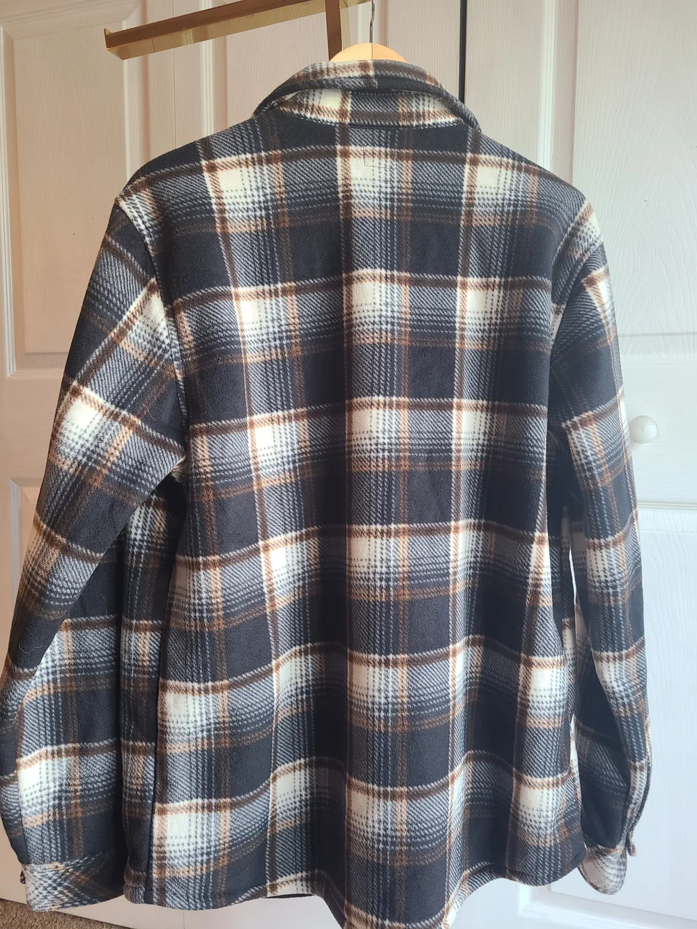 Levi's Black, Brown & Cream Plaid Sherpa-Lined Shirt Jacket